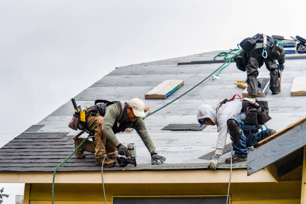 Professional Gutter Installation technician working in Braham, MN